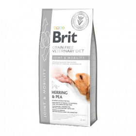 Пълноценна, суха храна за кучета Brit Veterinary Diets Joint & Mobility за поддържане на здравето на ставите и подобряване на подвижността с Херинга и грах, БЕЗ ЗЪРНЕНИ КУЛТУРИ 